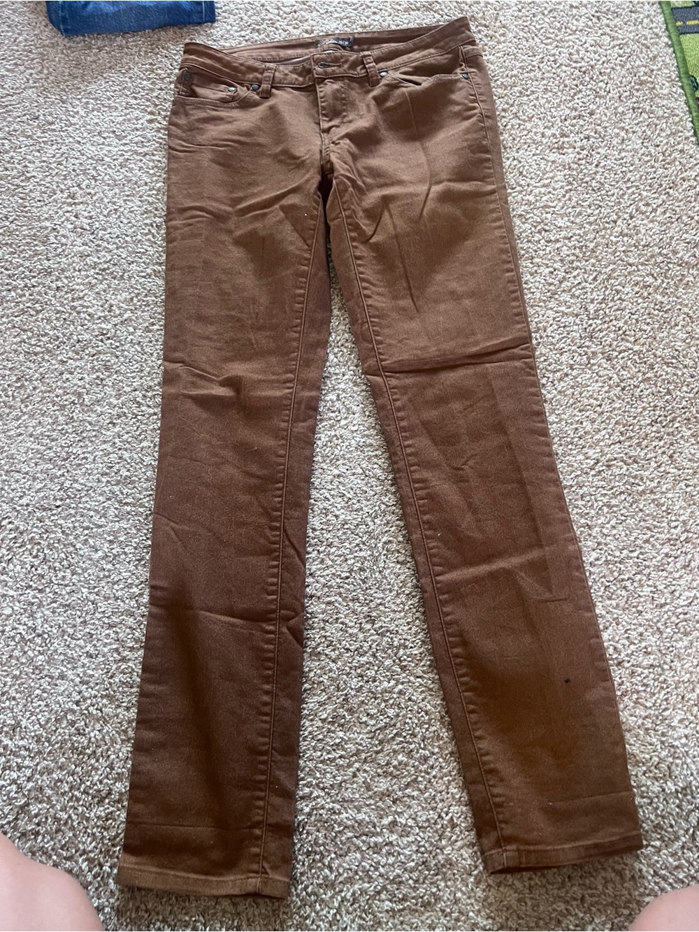 Prana Ankle-Length Jeans in Chocolate Brown